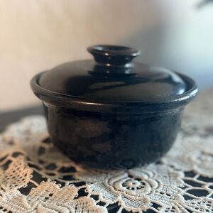 Vintage Heath ceramics gunmetal individual 6” Lidded Casserole Dish